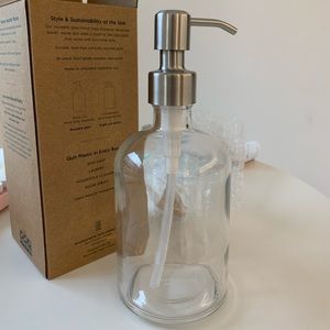 NWT Grove Collaborative Glass Hand Soap Dispenser
